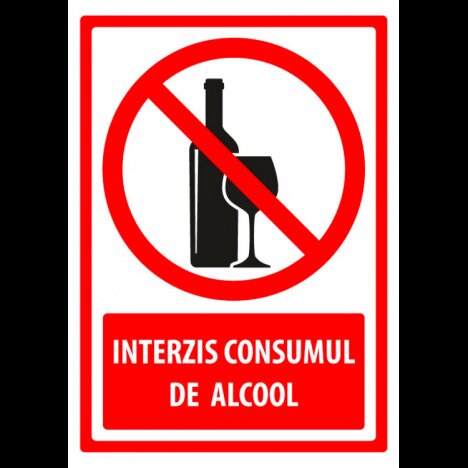 Indicator interzis consumul de alcool